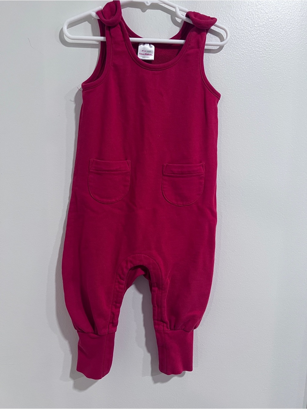 Hanna Andersson French Terry Pocket Romper Overalls 2T